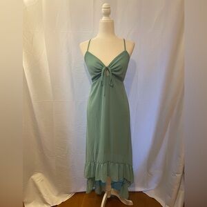 Wild Fable High Low Chiffon Ruffle Dress Size XL Aqua Green